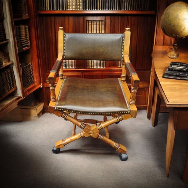 Hollywood Regency Pair of Vintage 1983 Hollywood Regency Directors Chairs by by Paulo Inc Indiana For Sale - Image 3 of 6