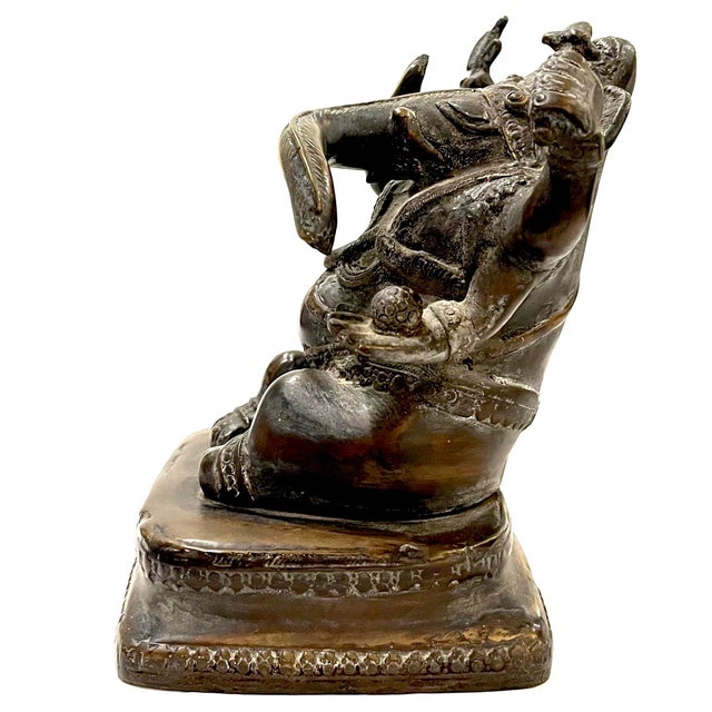Indian Antique Asian Ganesh Bronze Statue For Sale - Image 3 of 11