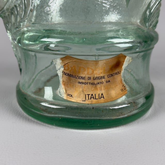 Large Green Artistic Glass Unicorn Bottle, 1970s For Sale - Image 11 of 14