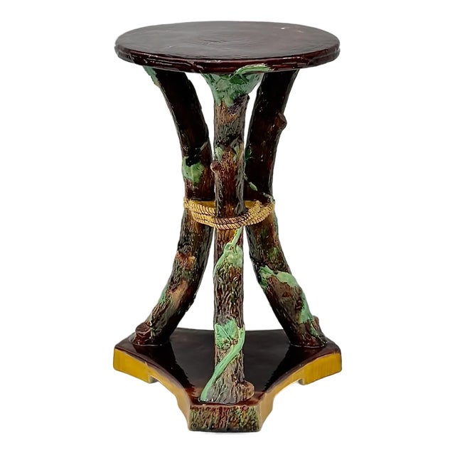 George Jones Majolica Tree-Form Garden Seat or Table Circa 1861 For Sale