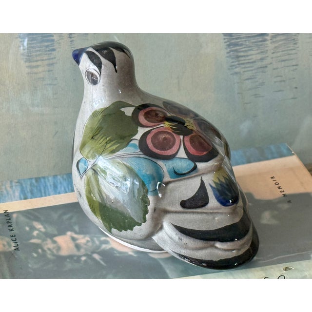Late 20th Century Vintage Tonala Pottery Bird Figurine Folk Art Mexican For Sale - Image 5 of 10