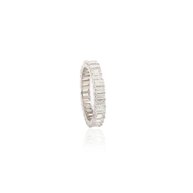 2.86 Carat French Modern Diamonds Wedding Bands Size 7 For Sale - Image 4 of 8