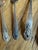 Silver-plated set of 5 A salad serving set 11”, ladle 7”, fork and spoon 6” Oneida Prestige Distinction Circa 1950’s