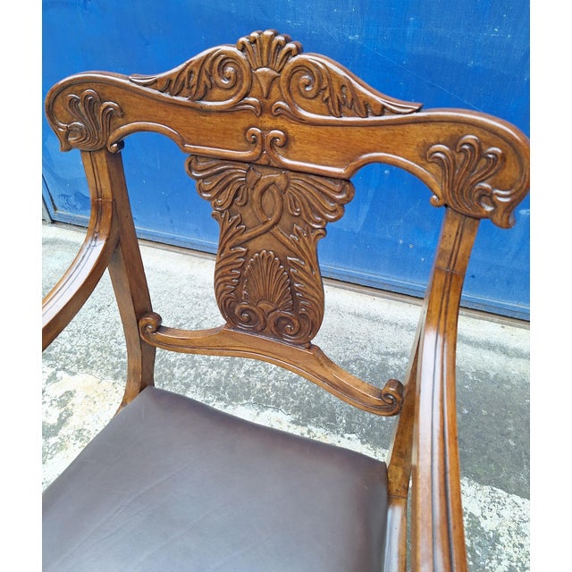 Carlo X Walnut and Leather Armchair For Sale - Image 12 of 15