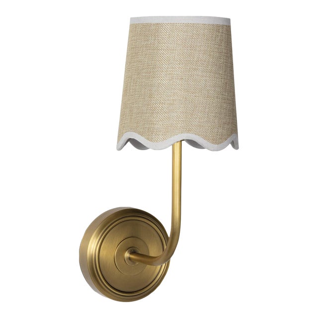 Regina Andrew Ariel Sconce, Natural Brass For Sale