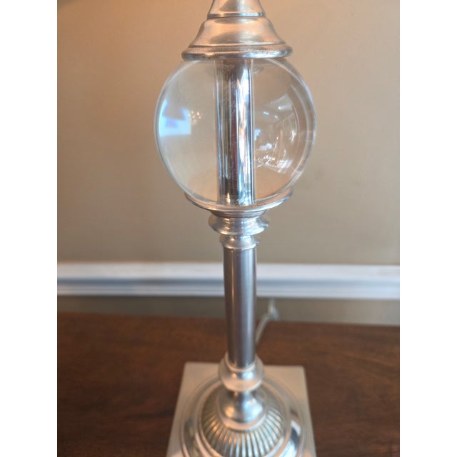 Traditional Restoration Hardware Crystal Ball Table Lamp For Sale - Image 3 of 13
