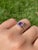 The Fuschia: Ladies Emerald Cut Amethyst and Diamond Ring in White Gold For Sale - Image 9 of 9
