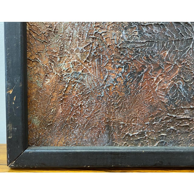 Mid-Century Modern Mid Century Modern "Craters of the Moon" Original Oil Painting by Duffy C.1969 For Sale - Image 3 of 13