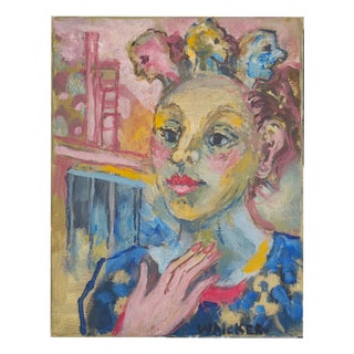 Elisabeth Walcker, Lequel choisir?, 1990s, Oil on Canvas For Sale