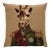 Colonel Giraffe Tapestry Cushion With Feather Filler - 46x46cm (18"x18") For Sale