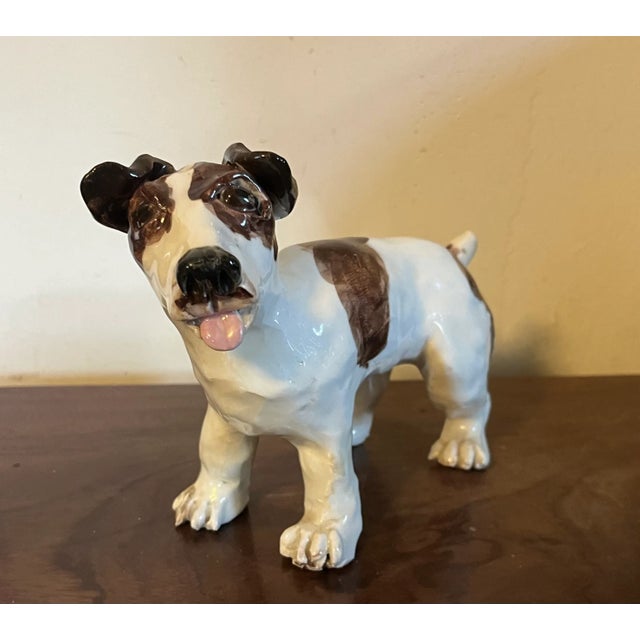 Art Pottery Dog Sculpture of a Jack Russell Terrier For Sale - Image 4 of 13