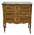 Transitional Style Walnut Commode with Marble Top, 1950s For Sale