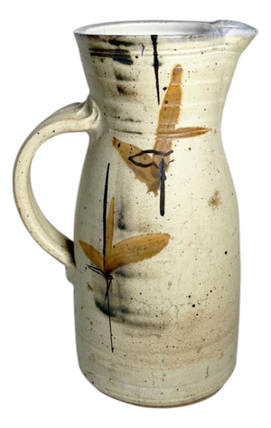 French White and Brown Vase, 1950