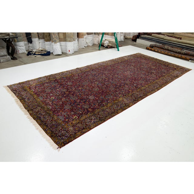 Persian 1880s Antique Persian Tabriz Wool Rug With Classic Floral Design in Red For Sale - Image 3 of 11