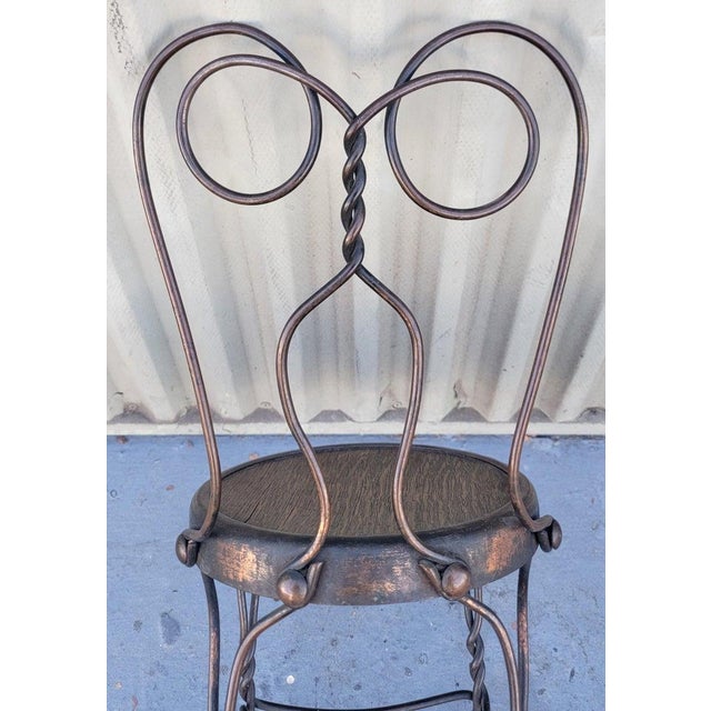 19th Century 19Thc Ice Cream Parlor Chairs -Children's Dated 1889 For Sale - Image 5 of 9