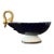Vintage Italian Cobalt Blue Swan Shell Dish | Gold Gilt Porcelain Vanity Trinket Bowl | Bassano Italy 1960s–70s For Sale