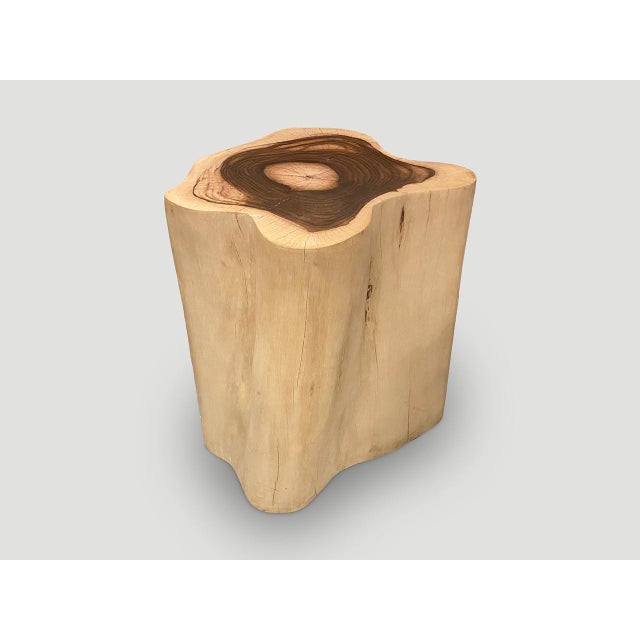 Andrianna Shamaris Rare Sono Wood Oversized Side Table or Pedestal For Sale - Image 4 of 18