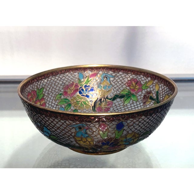 Late 20th Century Chinese Plique-a-Jour Bowl For Sale - Image 5 of 8