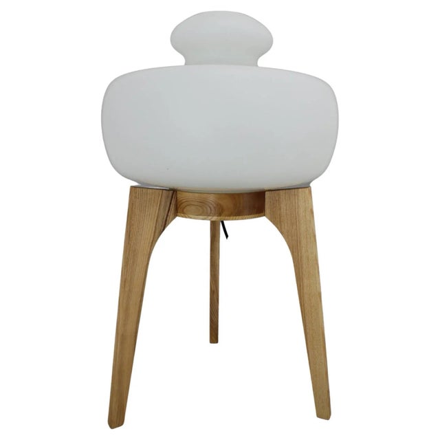 Oak Floor Lamp from Uluv, Czechoslovakia, 1970s For Sale - Image 11 of 11