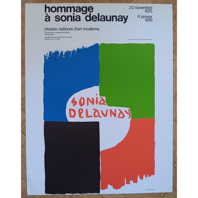 Sonia Delaunay (1885-1979) Tribute to Sonia Delaunay Original lithographic exhibition poster - 1975 National Museum of...