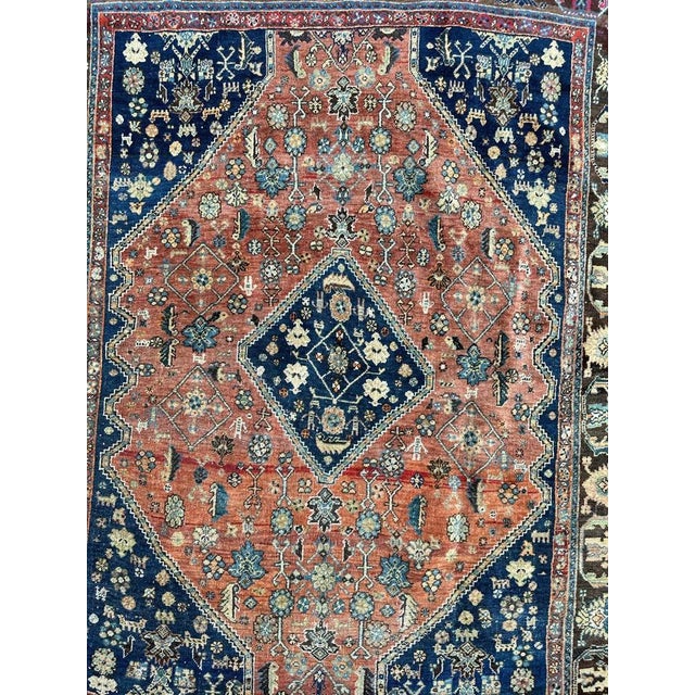Antique Kashkouli Qashqai Rug For Sale - Image 3 of 18