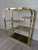 Metal 1980s Milo Baughman Style Gold Brass Etagere For Sale - Image 7 of 10