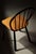 Elegant and sculptural Danish “Funkis” spindle-back chair model no. 4157 by renowned maker Fritz Hansen, produced in...
