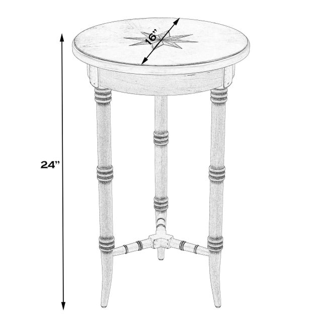 Traditional Isla Accent Table, Beige For Sale - Image 3 of 6