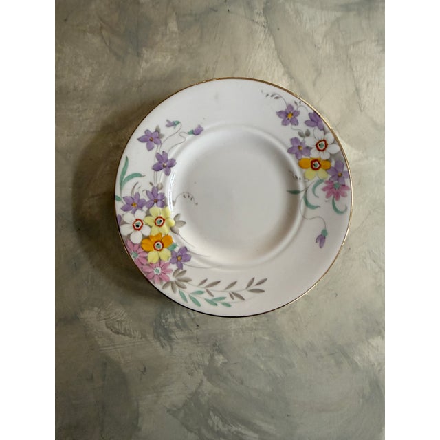 Vintage Tuscan China Made in England Floral Dessert Plates - Set of 5 For Sale In Chicago - Image 6 of 12