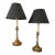 Chapman Manufacturing Co. Brass Barley Twist Candlestick Table Lamps With Foil Shades – Pair For Sale
