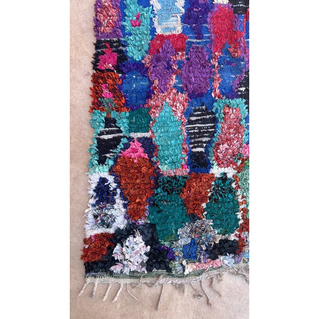 1980s Moroccan Colorful Vintage Rug - 4'9" X 5'10" Ft For Sale - Image 4 of 9