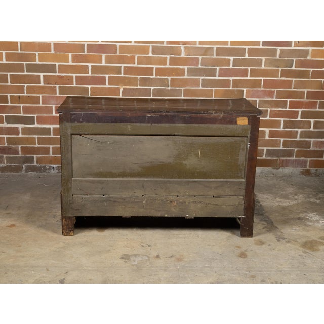 Small English Georgian Period 18th Century Oak Buffet with Carved Arching Motifs For Sale - Image 11 of 12