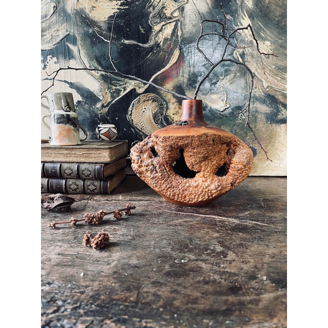 Artist Berglund Signed Burled Wood Vase For Sale - Image 12 of 12