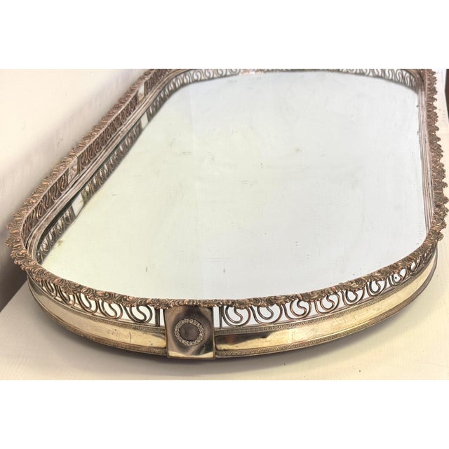 Large Sheffield Plate Mirrored Table Centerpiece / Plateau, Attributed Boulton For Sale - Image 14 of 18