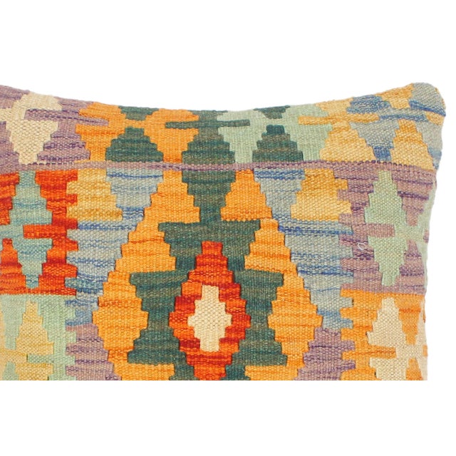 Rustic Southwestern Turkish Eleonor Hand Woven Kilim Throw Pillow For Sale - Image 3 of 5