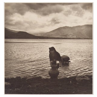 Hanna Seidel, Ecuadorian Woman in Lake, Black and White Photograph, 1960s For Sale