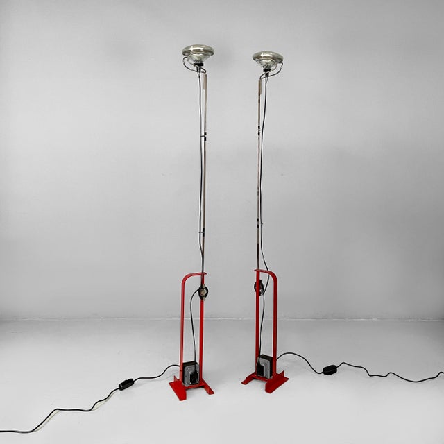 Modern Italian Toio Floor Lamps by Achille Pier Giacomo Castiglioni for Flos, 1970s, Set of 2 For Sale - Image 15 of 15