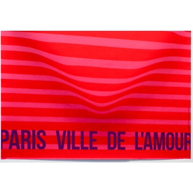Modern 2026 French Ville De Paris Poster - Paris Ville De l'Amour (Stripes) For Sale - Image 3 of 4