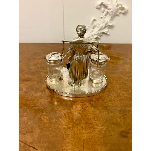 Edwardian Silver Plated Cruet Set, 1900s For Sale - Image 4 of 5