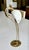 Italian Mid century Crain bird sculpture produced by De Stijl Firenze, 1960s, composed of brass, white lacquered wood and...