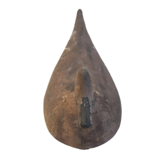 Farmhouse Antique Rustic Primitive Farmhouse Cabin Carved Duck Decoy For Sale - Image 3 of 5