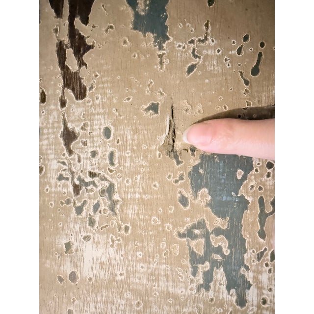 Wood Mid 20th Century European Console Table With Turned Spindle Legs and Wrought Iron Stretcher For Sale - Image 7 of 7