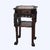 Antique Chinese Floral & Figural Carved Rosewood Rouge Marble Top Stand C1920 For Sale - Image 10 of 12