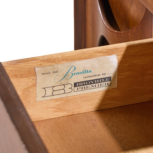 Broyhill Brasilia Mid Century Walnut China Cabinet For Sale - Image 12 of 12