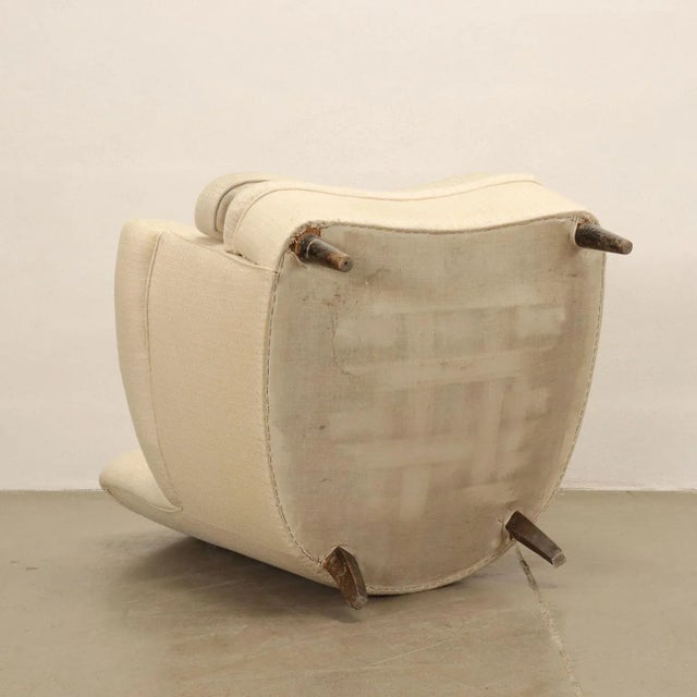 Vintage Fabric Armchair, 1950s For Sale - Image 9 of 10