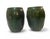 Pair of Vintage Emerald Green Glazed Ceramic Planters For Sale - Image 4 of 11