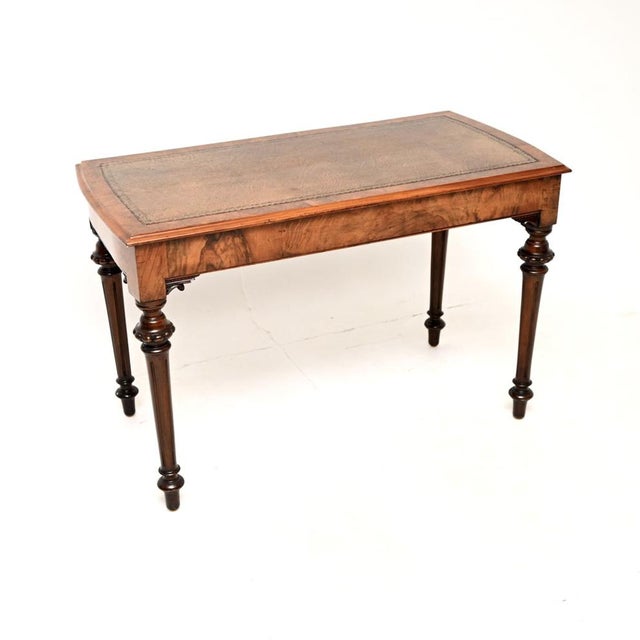 Mid 19th Century Antique Victorian Burr Walnut Writing Table, 1840 For Sale - Image 5 of 14