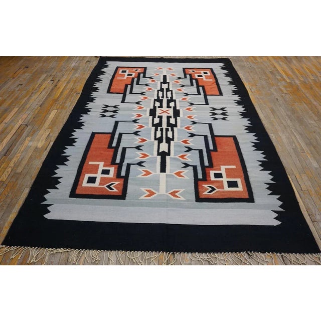 1930s Chimayo Southwestern Style Carpet ( 7'2" x 11'2" - 230 x 340 ) For Sale - Image 11 of 11
