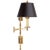 Dorchester Double Backplate Swing Arm in Antique-Burnished Brass with Black Paper Shade Designer: Chapman & Myers Height:...