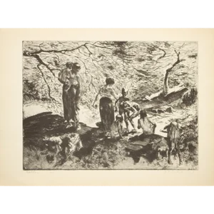 1939 After John E. Costigan "Bathers", First Edition Period Offset Lithograph